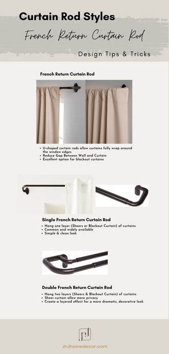 Curtain Rod Styles - French Return Curtain Rod