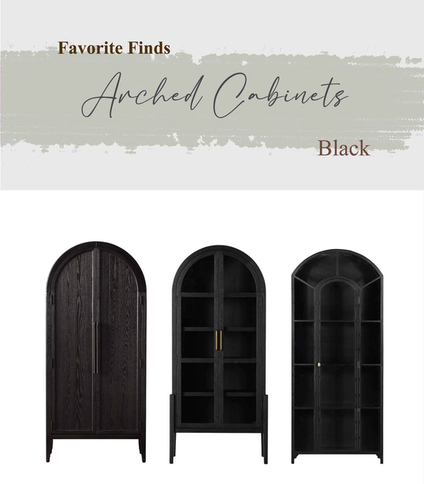 Favorite Finds Black Arched Cabinets