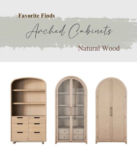 Favorite Finds Natural Wood Arched Cabinets