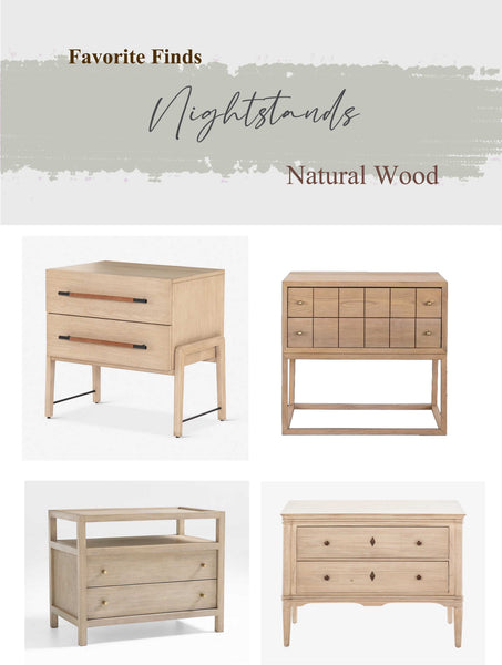Favorite Finds Natural Wood Nightstands