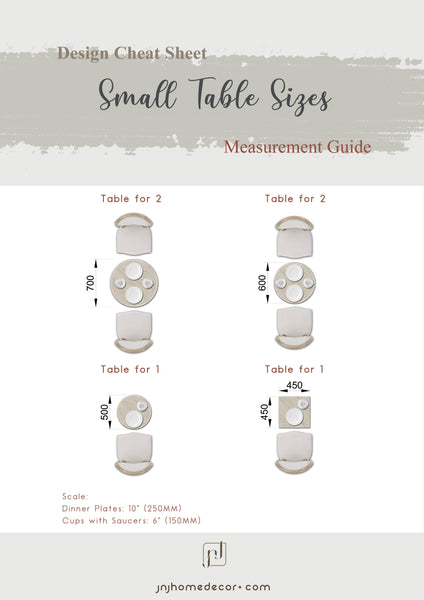 Small Table Sizes